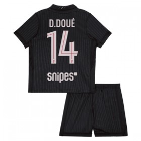 Jalkapallo Pelipaidat/Peliasut Paris Saint-Germain D. Doue 14 Jordan Lasten Neljäspelipaita 2025-26